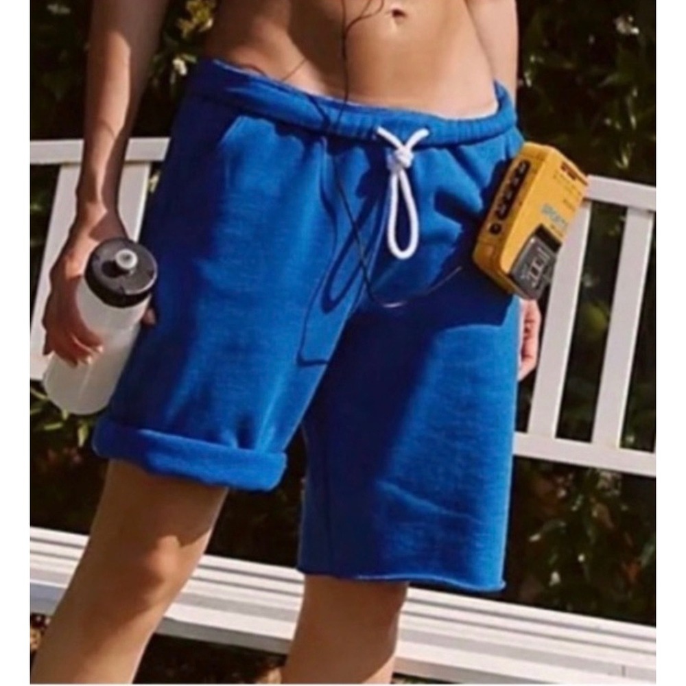 FP Movement by Free People For the Win Sweat Shorts Classic Blue Women Med NWT